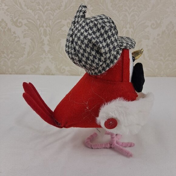 Target Bird Red and White Valentine’s Day Bird With Bow Tie and Houndstooth Cap - Picture 5 of 7